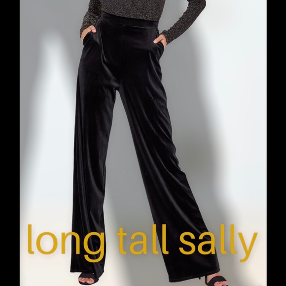 LONG TALL SALLY Womens Velvet Wide Leg Pants Medium NWOT - Picture 4 of 11